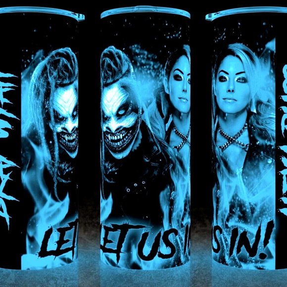 Glow in the Dark Bray Wyatt The Fiend  and Alexa Bliss Cup Mug Tumbler 20oz - Picture 1 of 4